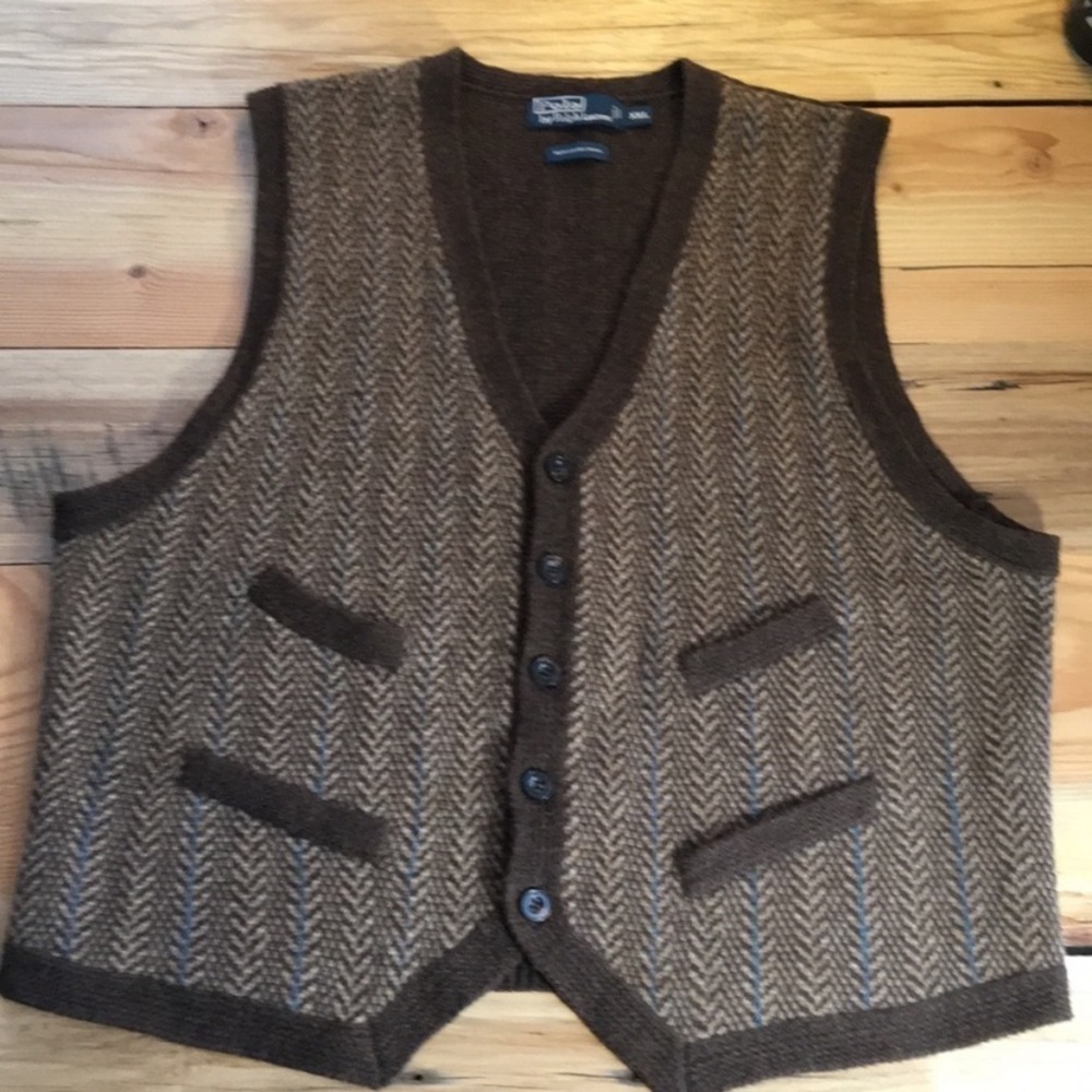 Wool knit vintage vest​​​​​​​​​​​​​​​​​